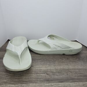 OOfos OOriginal Thong Flip Flop Sandal Sport Recovery Shoe Mens 14 Grey